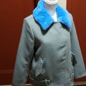 NINE WEST Women's Blue And Gray Long Sleeve Jacket, by Nine West SZ Medium